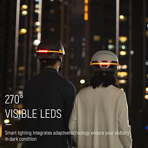 LIVALL Casco Bicicleta Inteligente con Luz, Casco Bluetooth con Altavoz y Micrófono, Casco Patinete Electrico Adulto Hombre Mujer, Sistema de Control Remoto y Alarma SOS